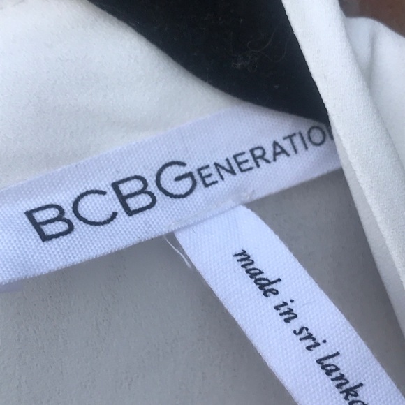 NWT BCBGeneration🌹sz 6 Blk romper wht sleeve I can picture Gwen Stefani in it - Picture 7 of 7